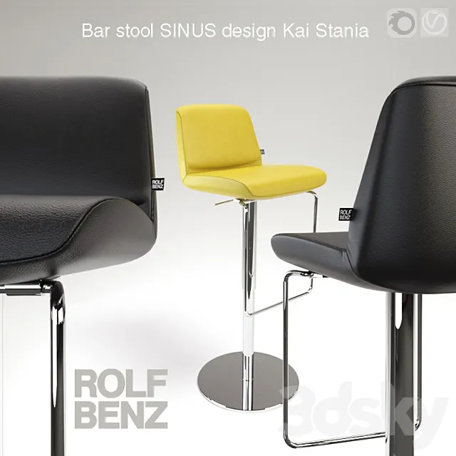 Barstool Rolf Benz sinus 3DSMax File