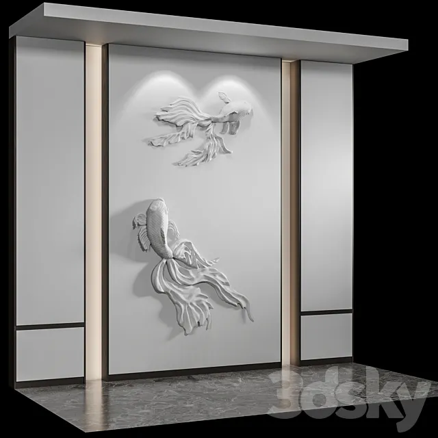 Bas-relief Fish 3ds Max
