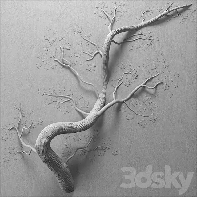 Bas-relief Tree 3ds Max