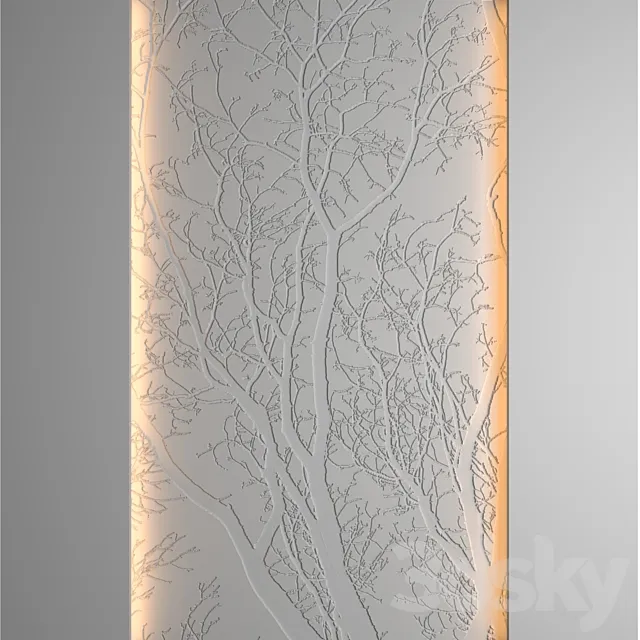 Bas-relief Wood 3DS Max Model