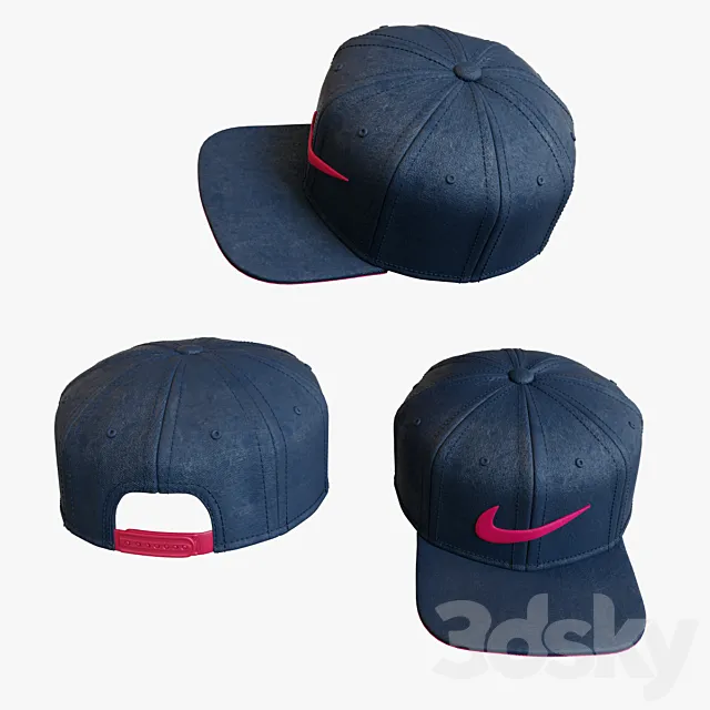 Baseball cap NEKE SWOOSH PRO – BLUE 3ds Max