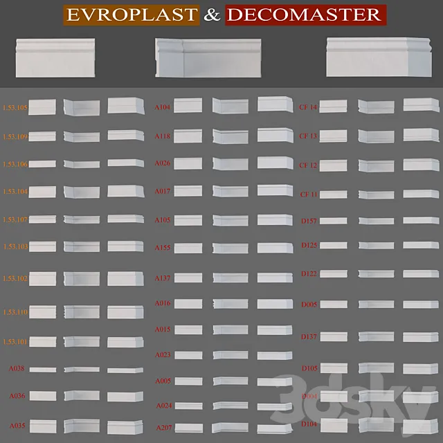 Baseboard Evroplast and Decomaster 3DSMax File