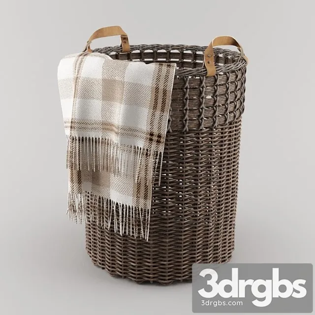 Basket from pottery barn (aster woven tote basket) 3dsmax Download