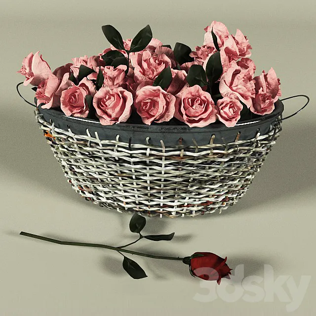 Basket of roses 3DSMax File