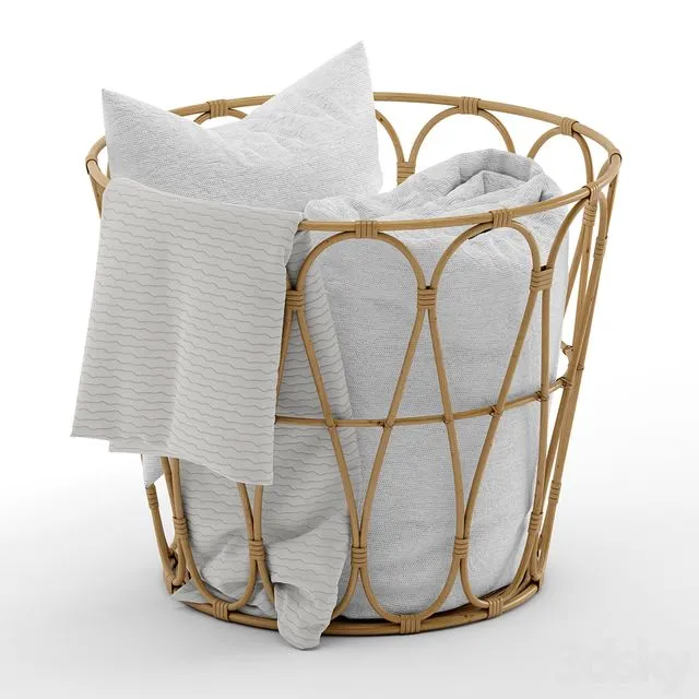 Basket with blanket 3dsMax Model