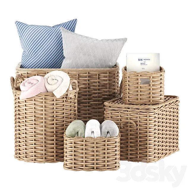 Baskets Set Aubrey 3dsMax Model