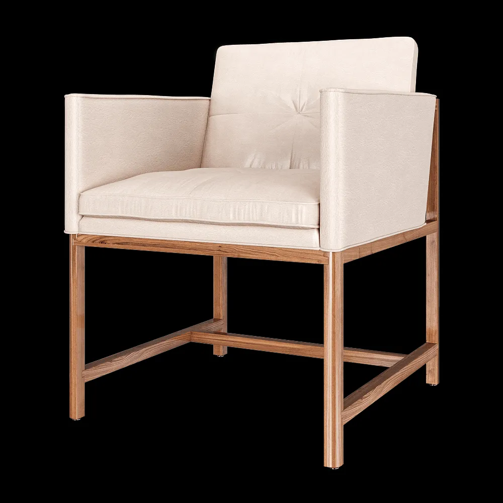 BassamFellows – Armchair with wooden frame CB-540 3ds Max