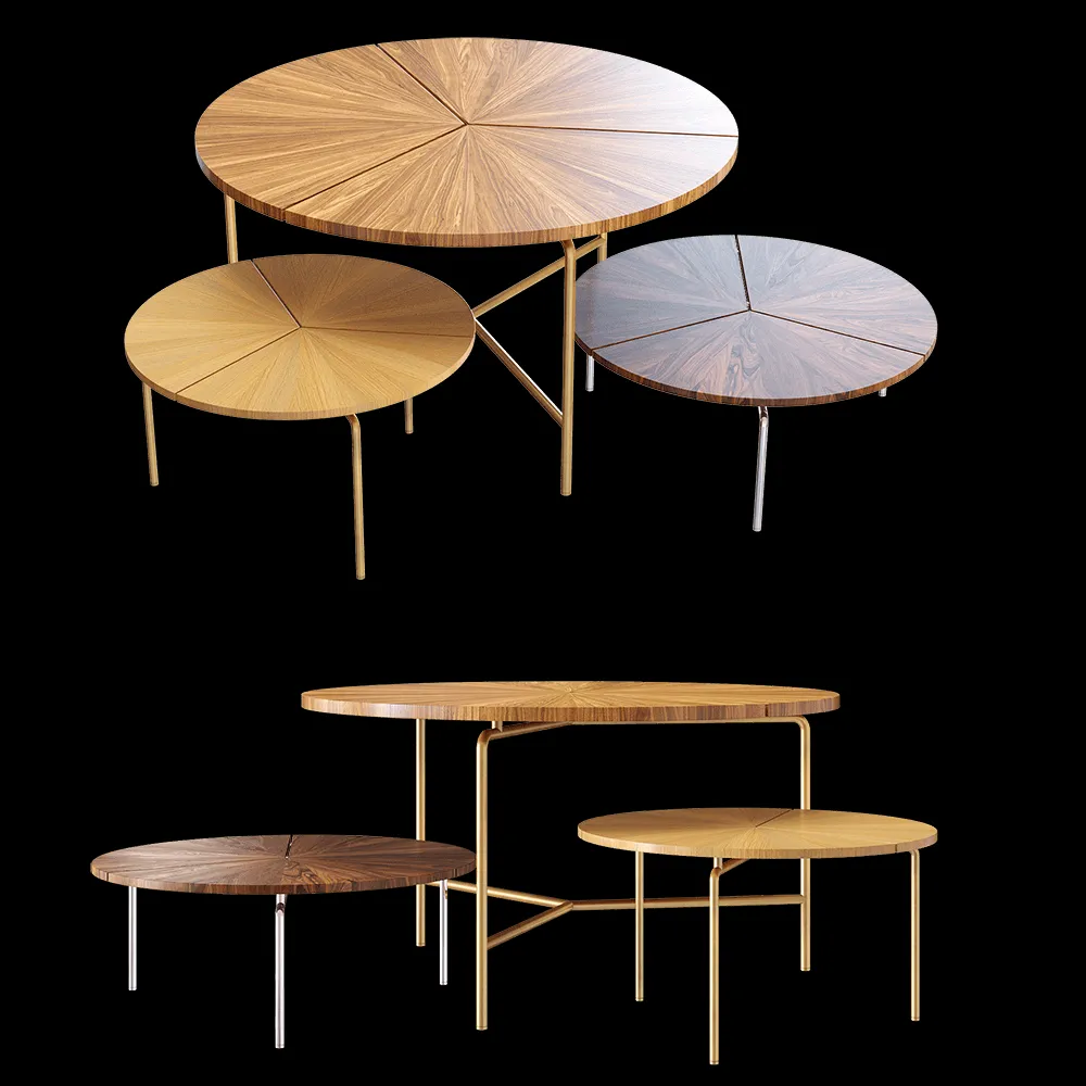 BassamFellows – Collection Circular Table 3ds Max