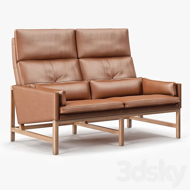 BassamFellows High Back Settee 3DS Max Model