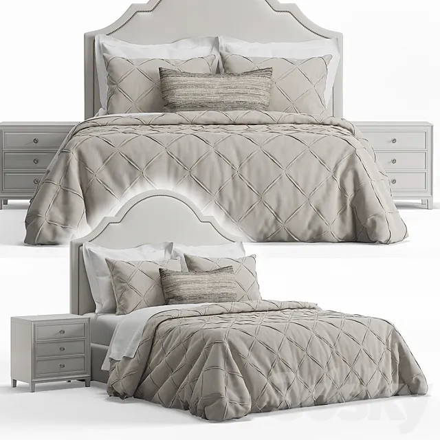 Basset Barcelona Bonnet Headboard Bed 3ds Max