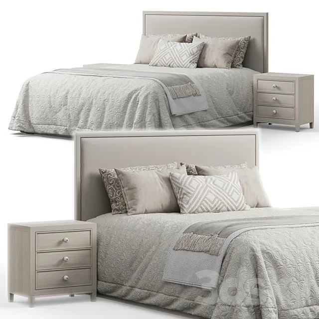 Bassett Furniture Manhattan Rectangular Headboard Bed 3ds Max