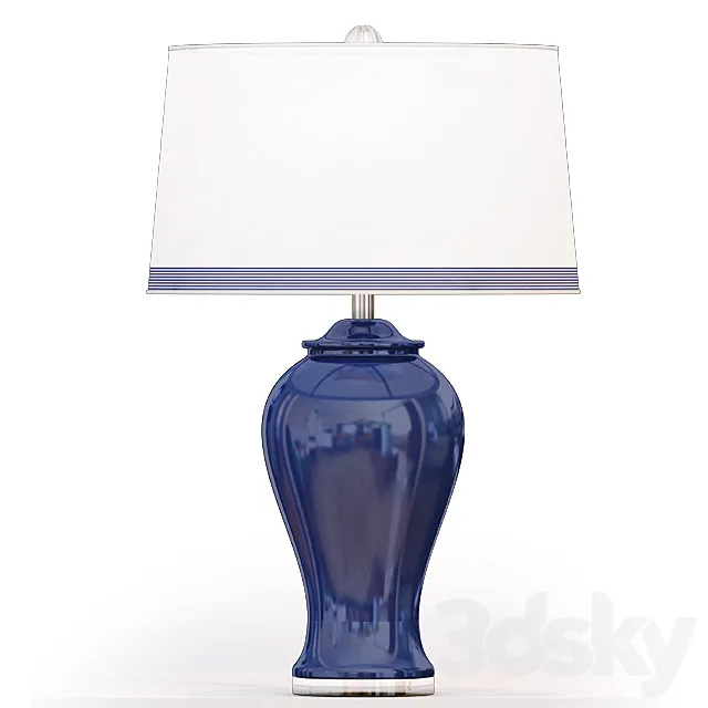 Bassett Mirror Company Hasting Table Lamp in Navy 3DSMax File