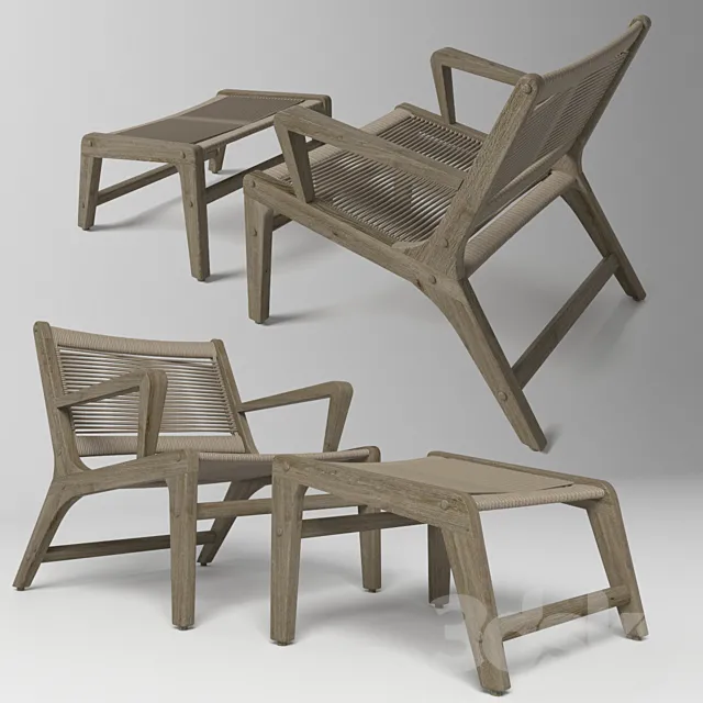 Basso chair with footrest. La Forma (Julia Grup) 3ds Max