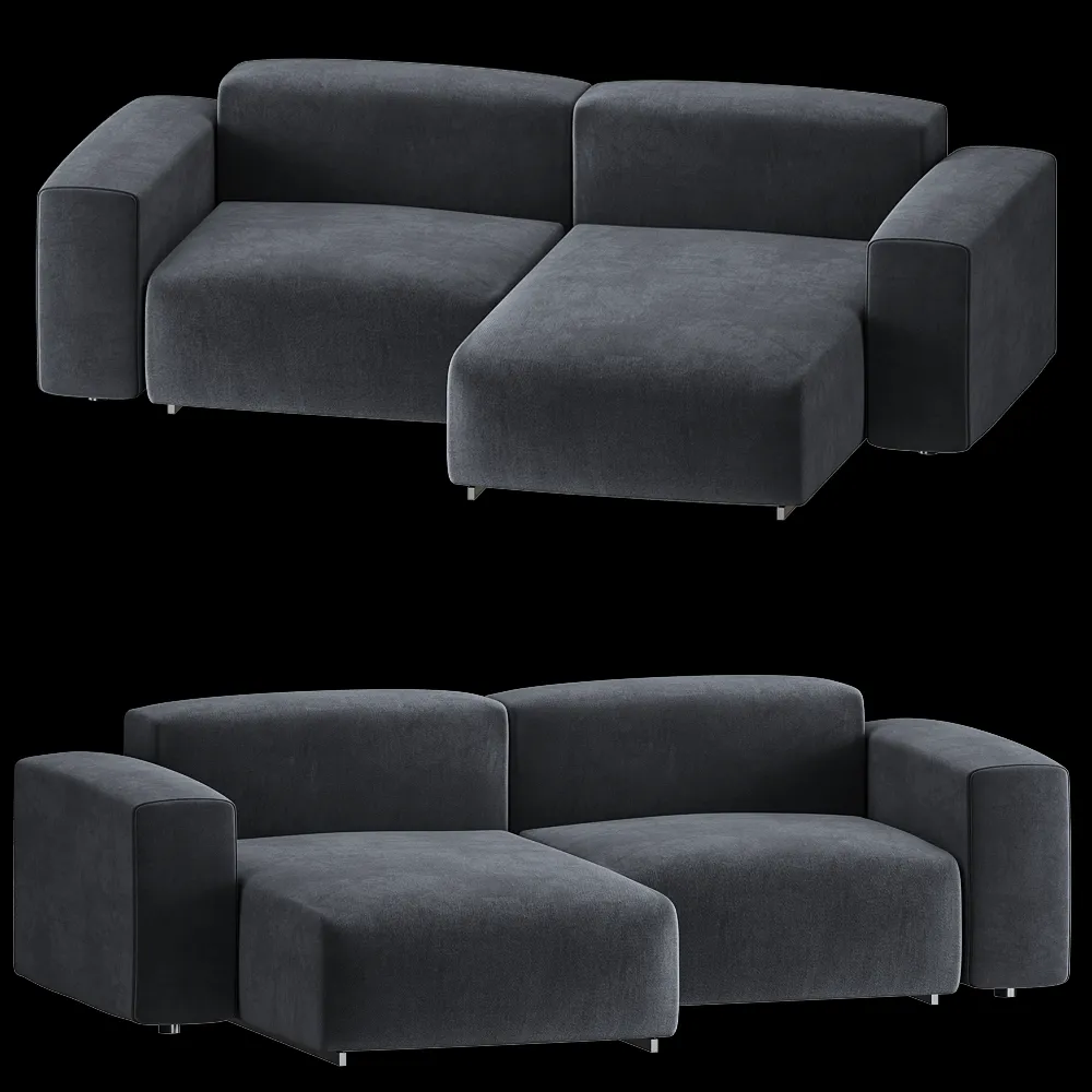 BASTA – Sofa Cubi Studio Chaise Right 3ds Max