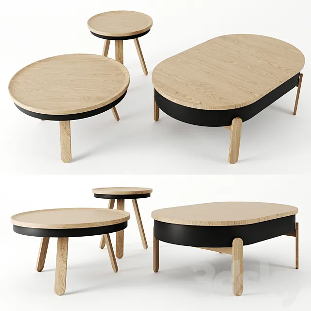 Batea Tables by Woodendot 3DSMax File