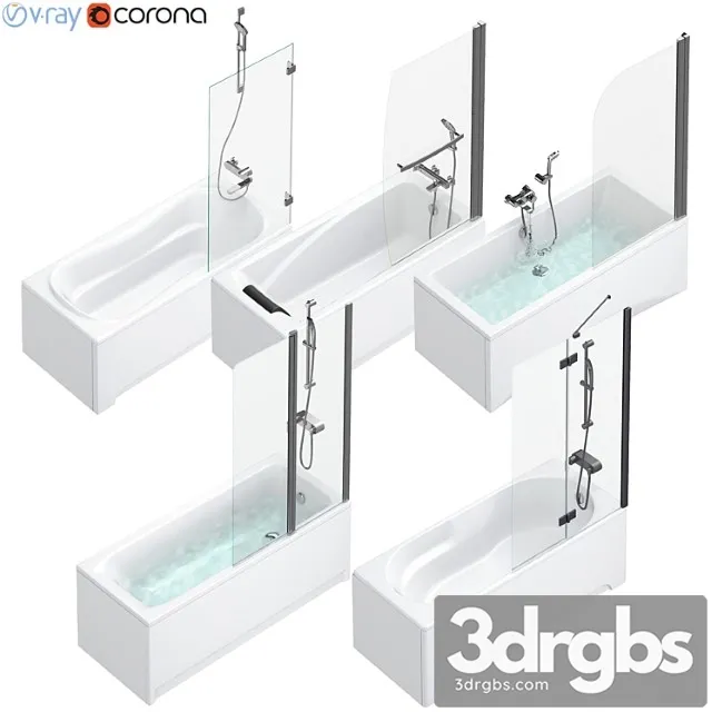 Bath And Shower Curtains Villeroy Boch Sanitana Roca Ideal and Cersanit Set 95 3dsmax Download