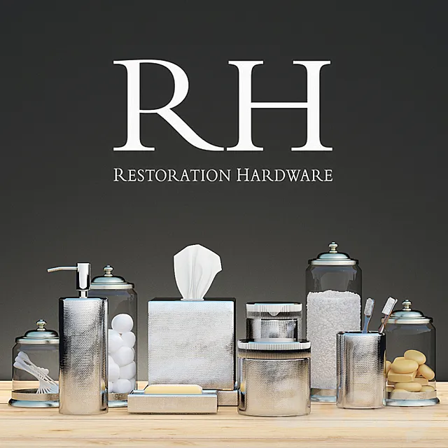 Bath Decor RESTORATION HARDWARE 3DS Max Model