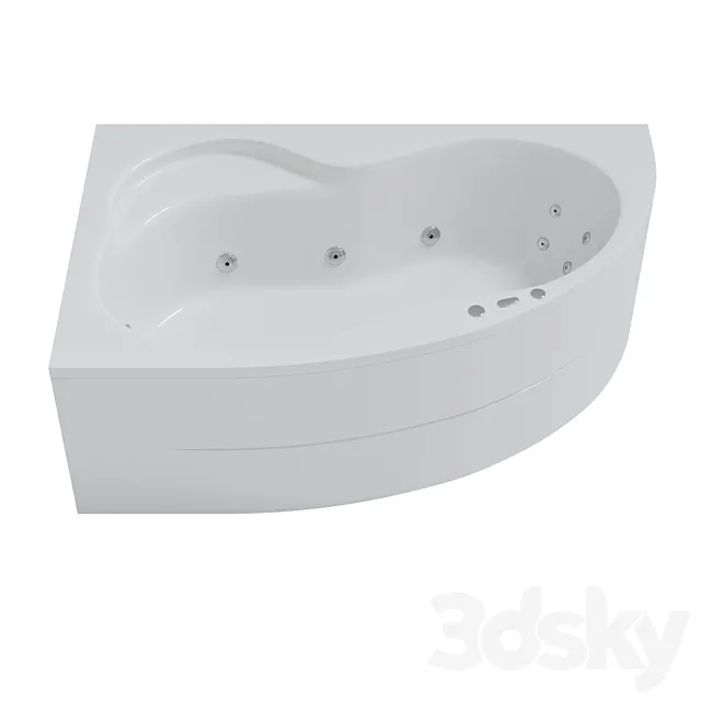 Bath hydromassage Pool Spa Mistral 170×105 left 3ds Max