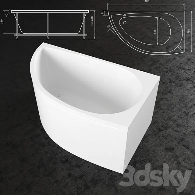 Bath Lospa 3DS Max Model