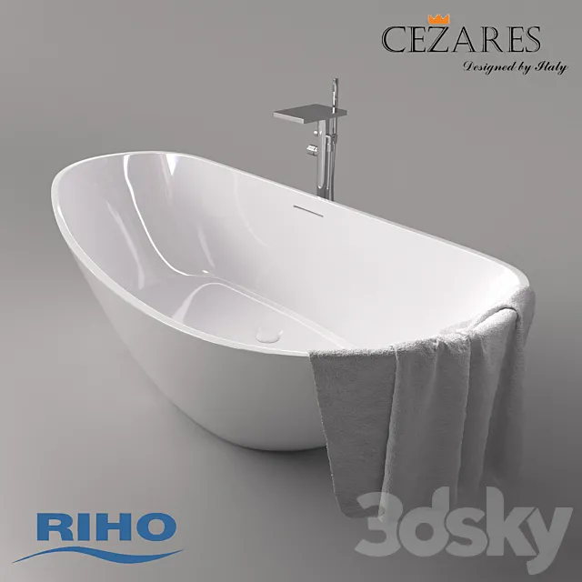 Bath Riho Granada & mixer Cezares Cascado 3ds Max