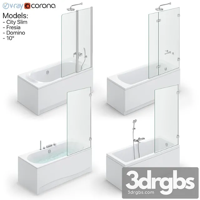 Bath Set Ravak Set 118 City Slim Fresia Domino 10