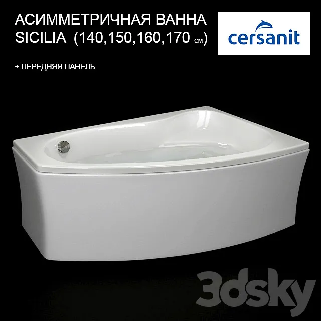 BATH SICILIA ASYMMETRIC 3DS Max Model