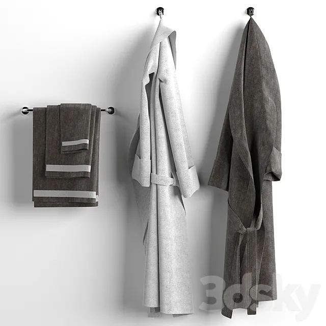 Bathrobes and towels 2 3ds Max