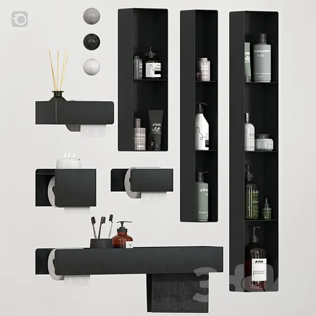 Bathroom accessories 01 3ds Max