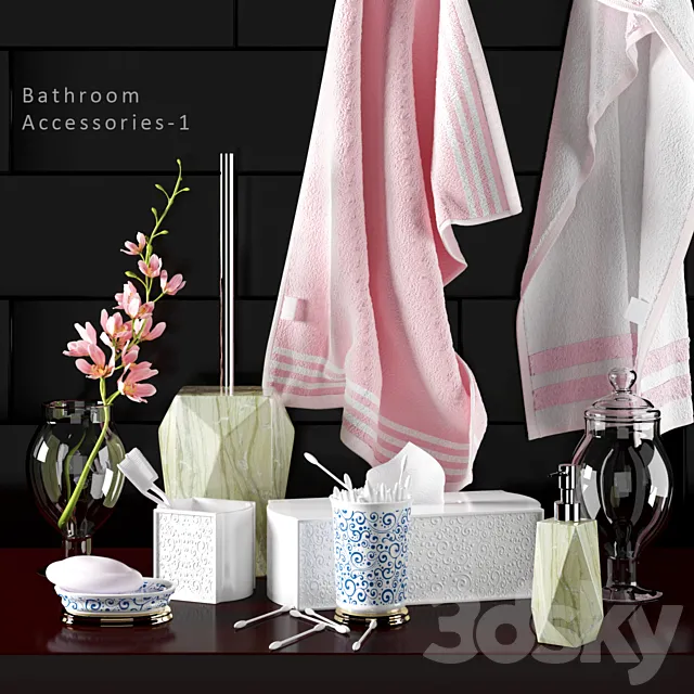 BATHROOM ACCESSORIES 1 3DS Max Model