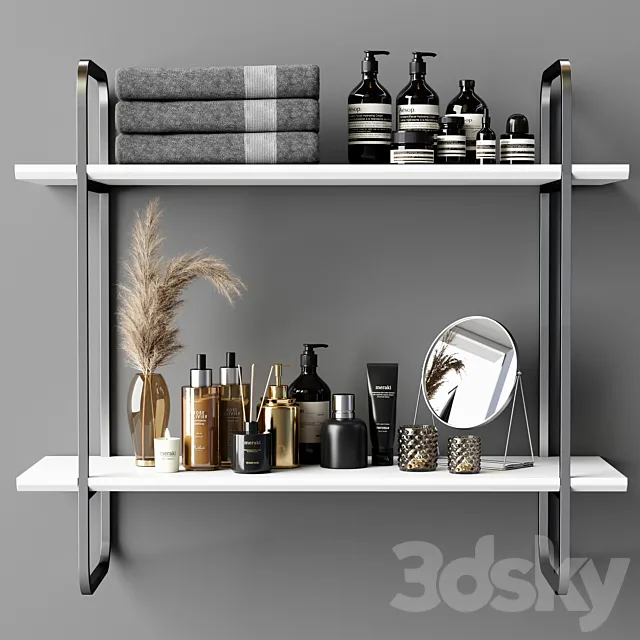 Bathroom accessories 12 3ds Max