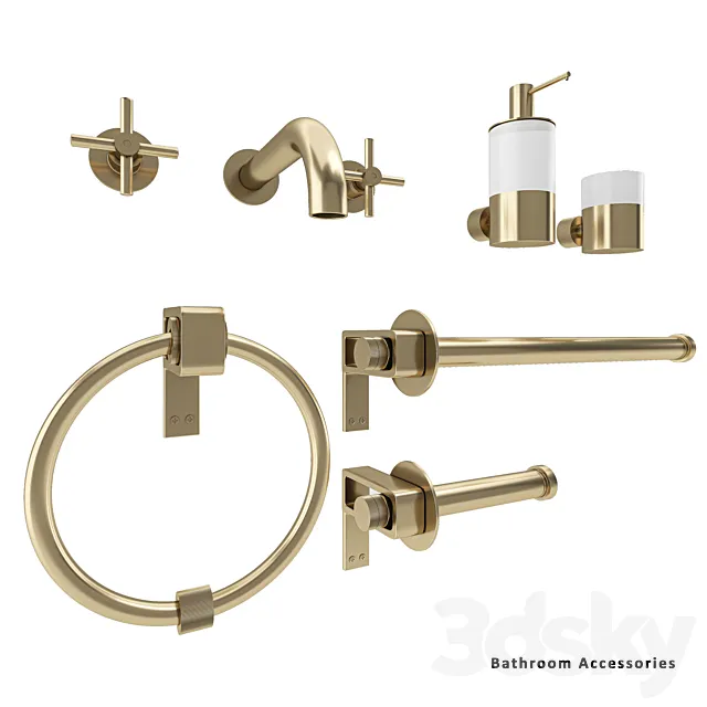 bathroom accessories 3ds Max