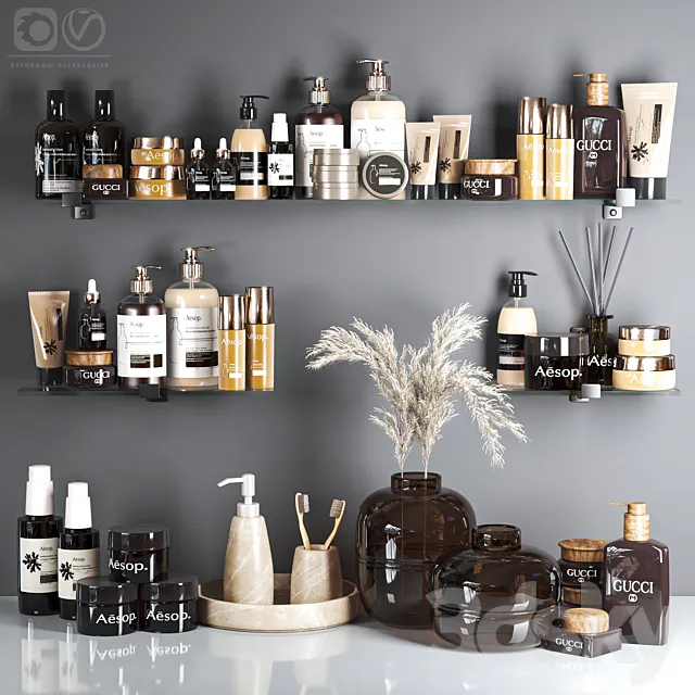 bathroom accessories 3ds Max