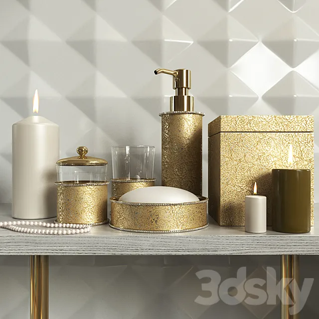 Bathroom Accessories 3DS Max Model