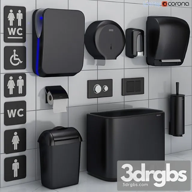 Bathroom Accessories Chain 72 Black 3dsmax Download