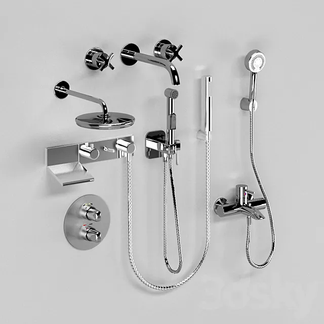 Bathroom accessories collection 3DS Max Model