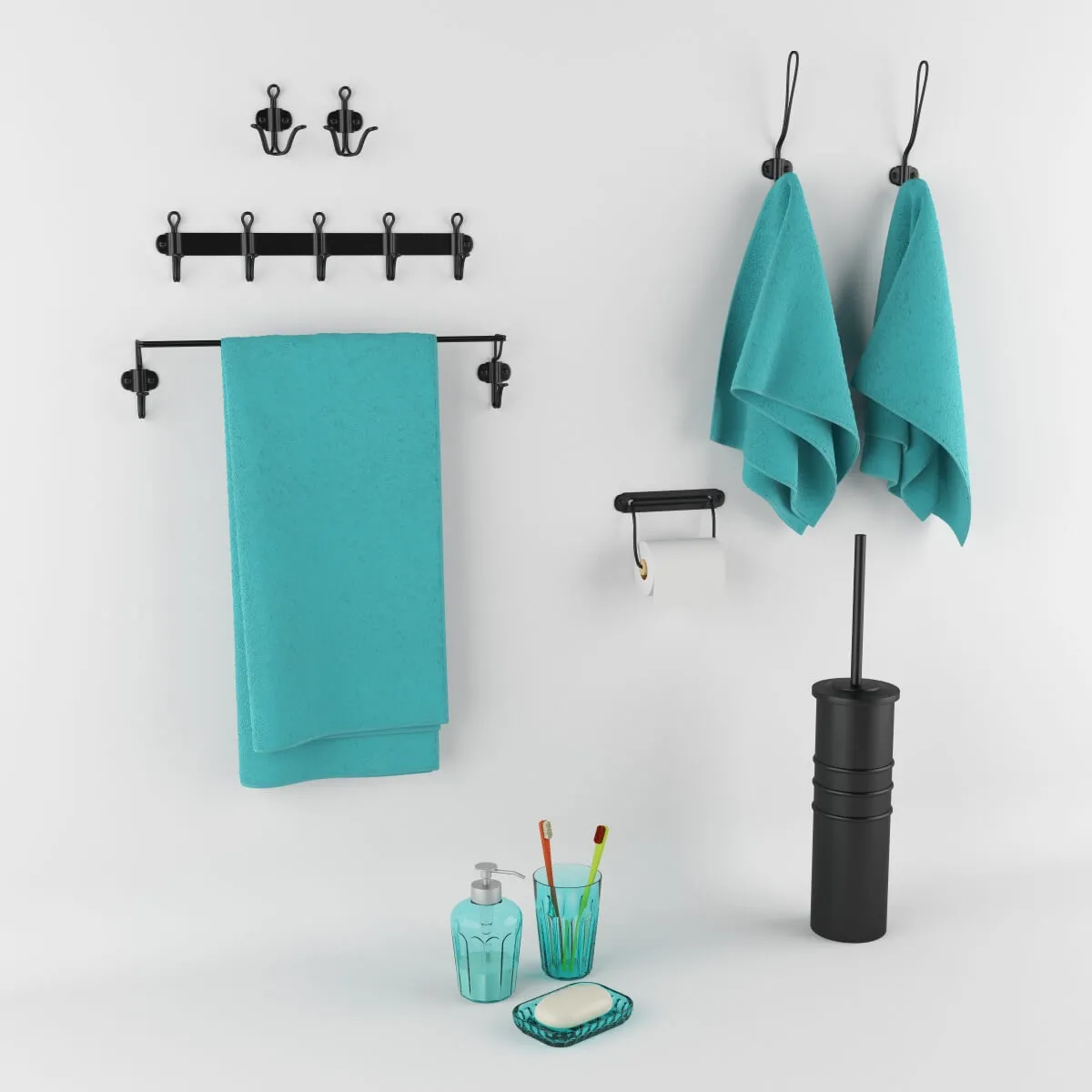 bathroom – Accessories for IKEA bathroom – SVARTSJÖN series 3ds Max
