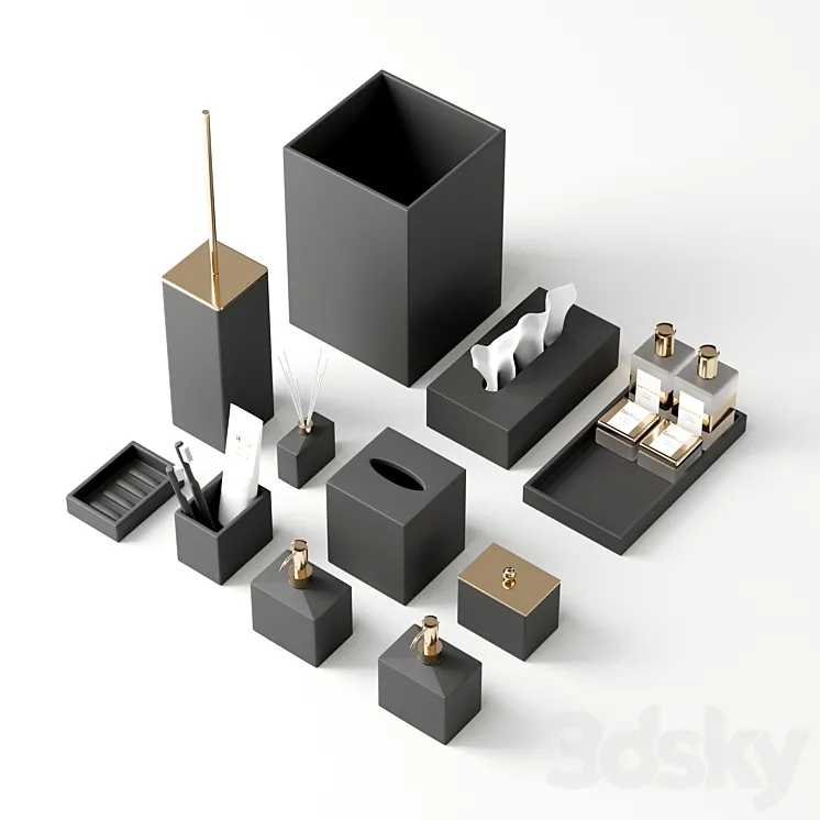 Bathroom Accessories MOOD BLACK 3DS Max Model