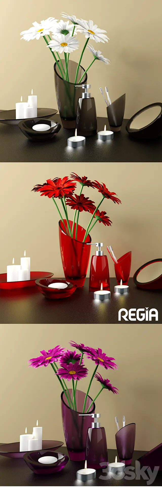 Bathroom accessories Regia 3DSMax File