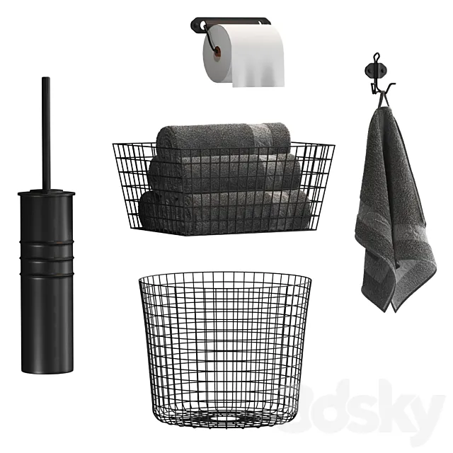 Bathroom Accessories v2 3DS Max Model