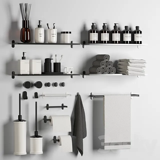 Bathroom accessories Vol 01 3ds Max