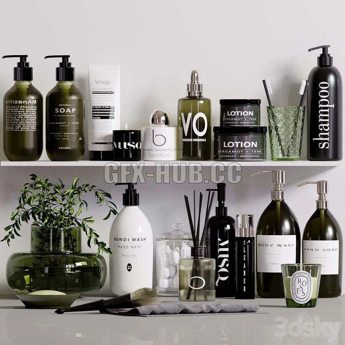 Bathroom accessories10 3dsMax Model