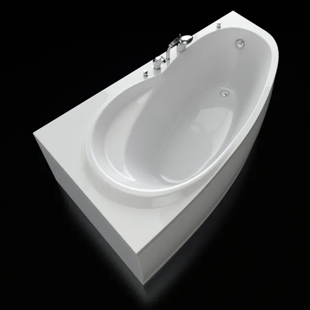 bathroom – Acrylic corner bath Alpen Naos 180 3ds Max