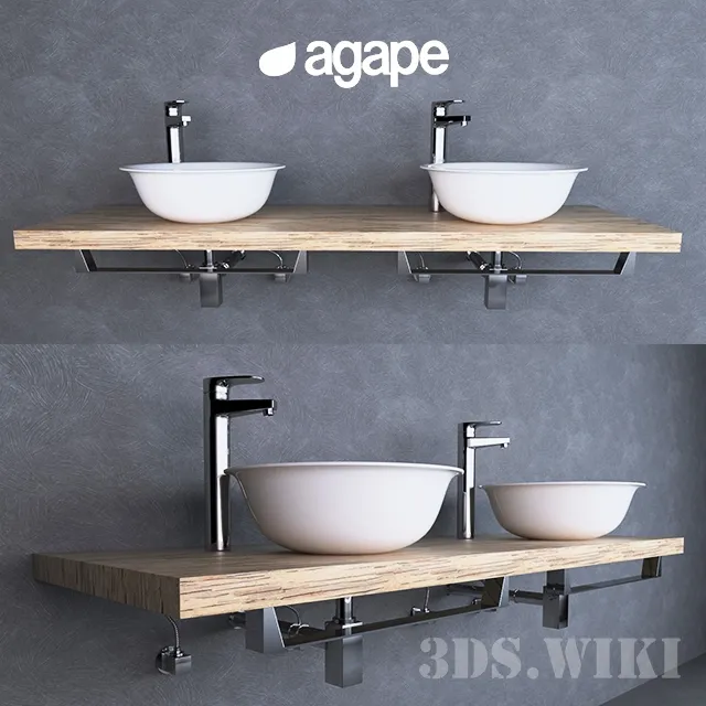 bathroom – Agape sinks 3ds Max