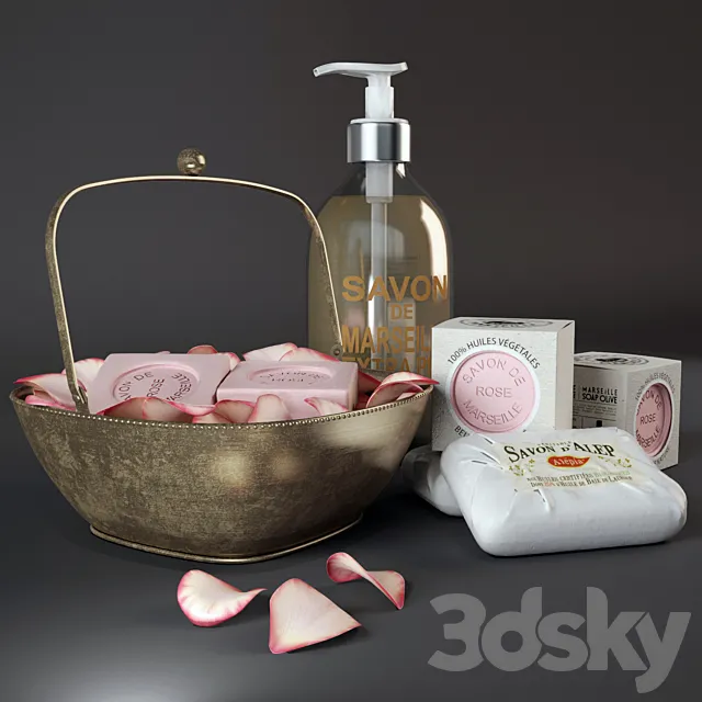 Bathroom Asset – Savon de Merseille 3DS Max Model