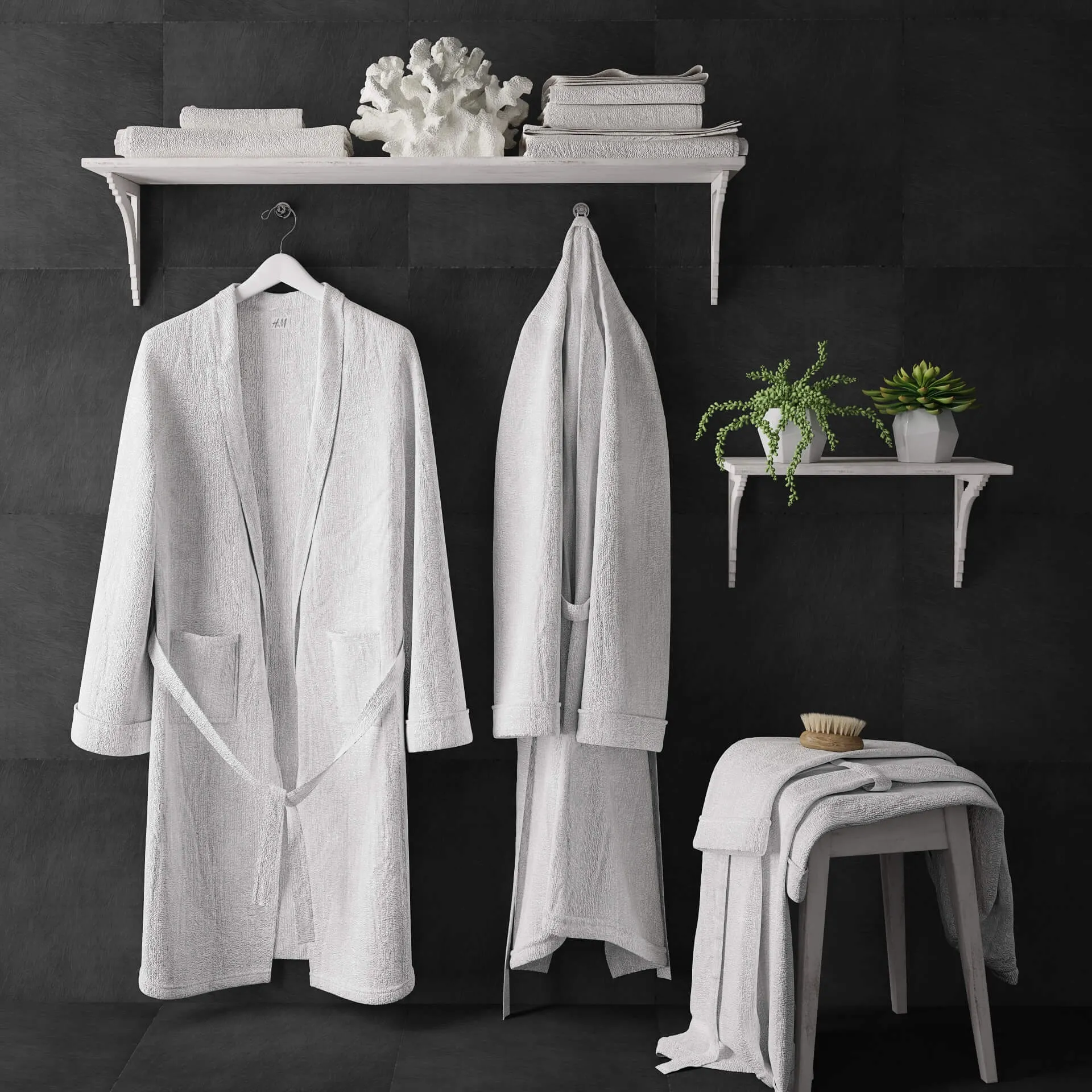 bathroom – Bathrobe set 45 3ds Max