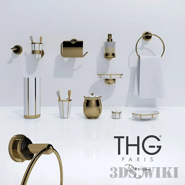 bathroom – Bathroom accessories THG Paris Bagatelle collection 3ds Max