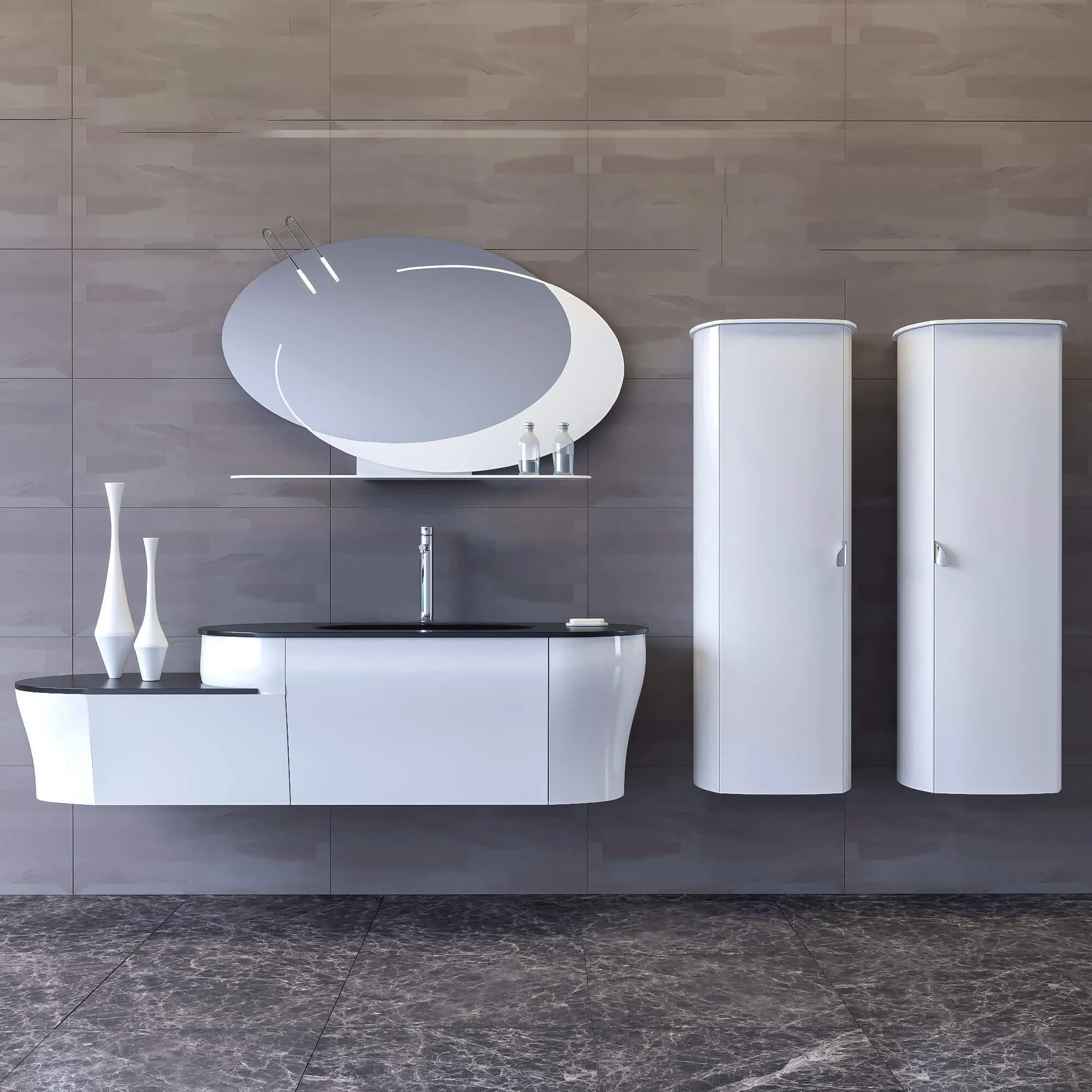 bathroom – Bathroom furniture 02 BMT Calypso + Mixer Bossini 3ds Max