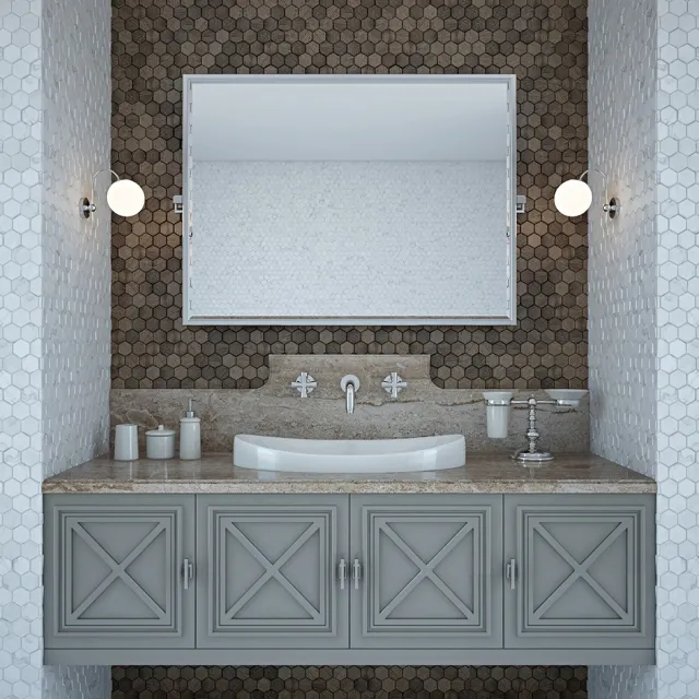 bathroom – Bathroom  furniture Caprico Ischia 150 3ds Max