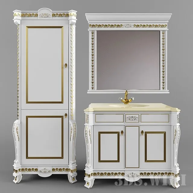 bathroom – Bathroom furniture Misty Manuela Gold 105 3ds Max
