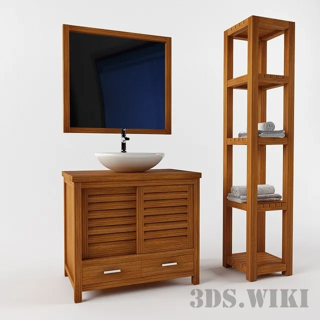 bathroom – Bathroom furniture set 3ds Max